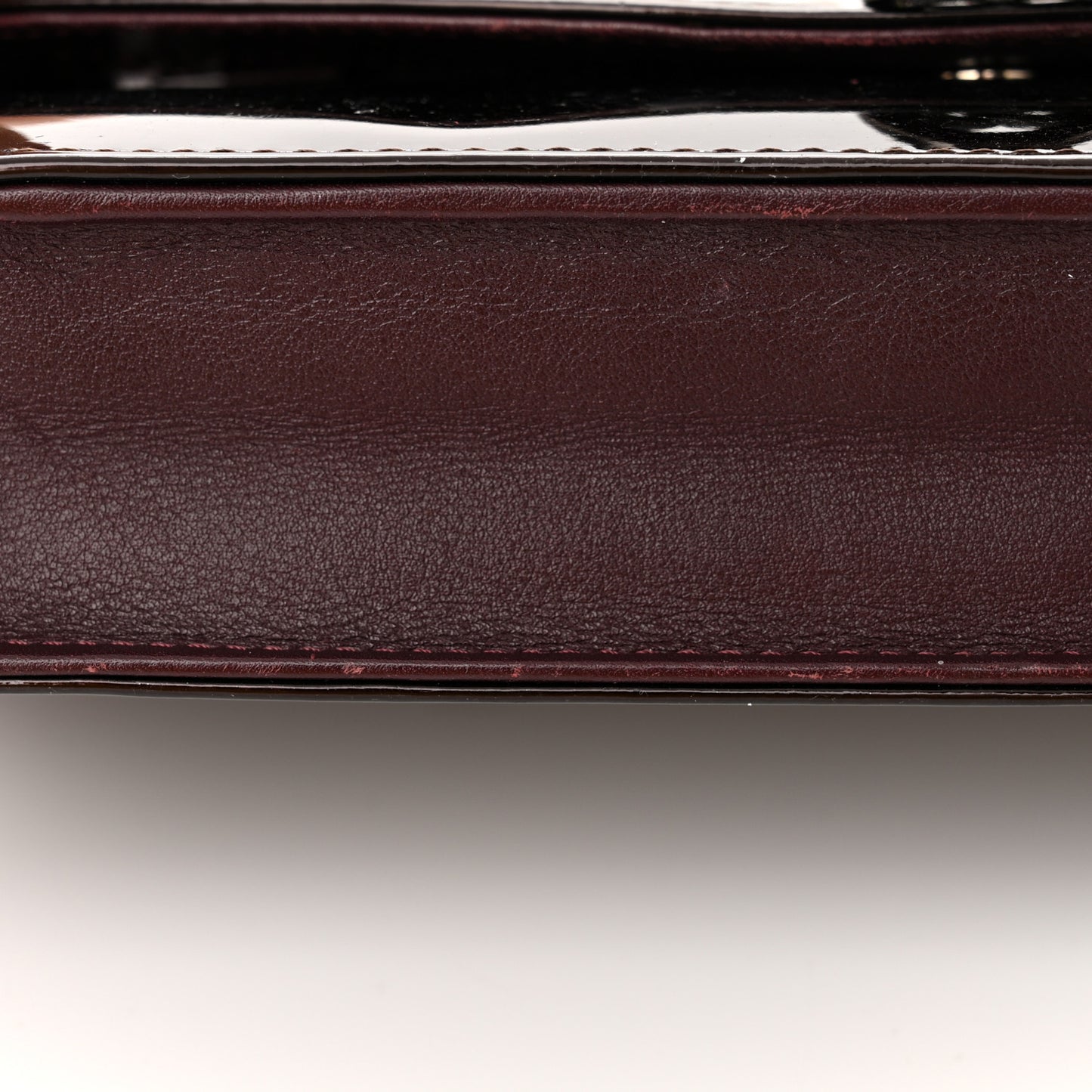 Patent Coco Cabas Wallet On Chain WOC Burgundy