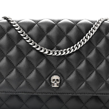 Alexander McQueen Calfskin Quilted Medium Skull Chain Crossbody Bag Black 8 of 17