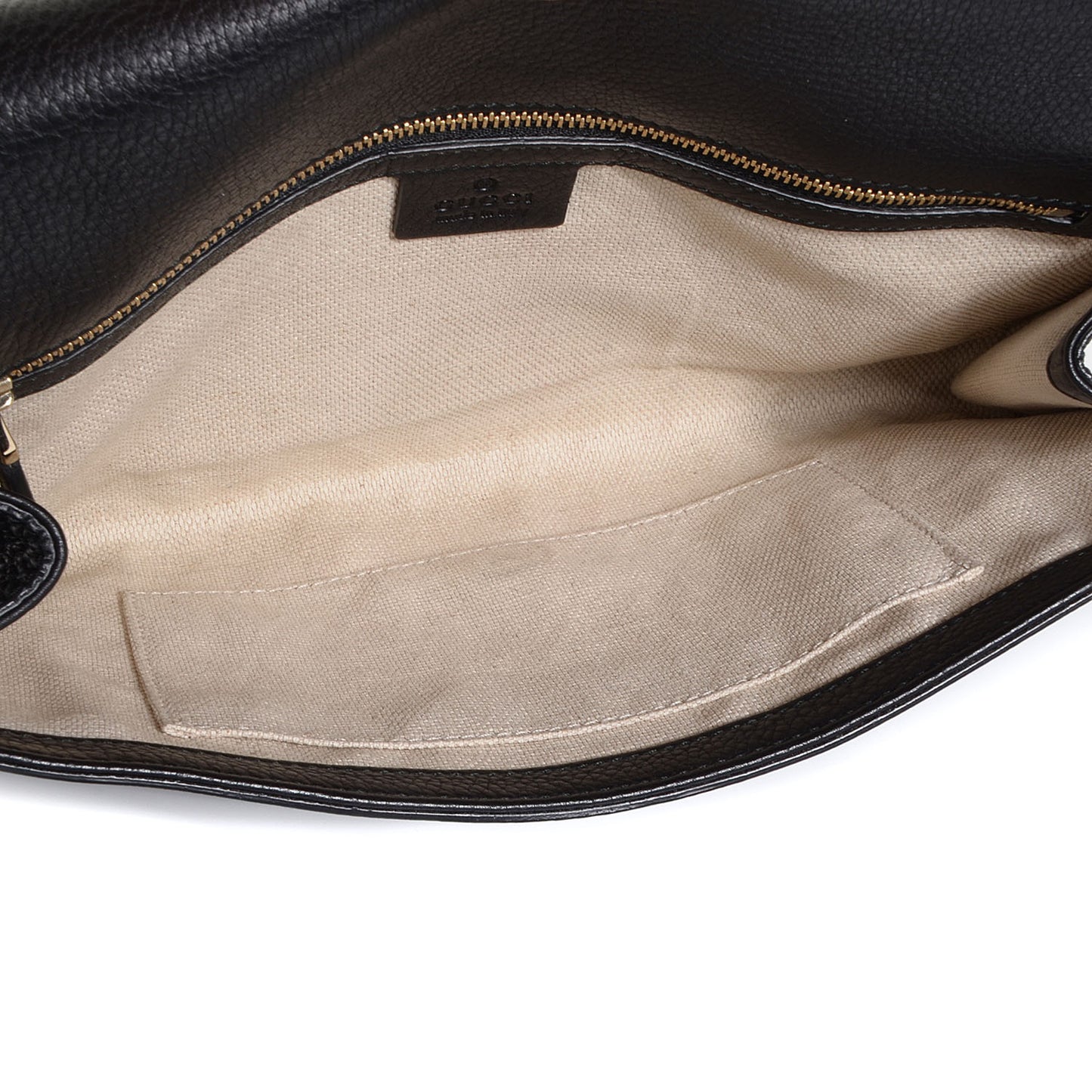Pebbled Calfskin Medium Soho Clutch Black