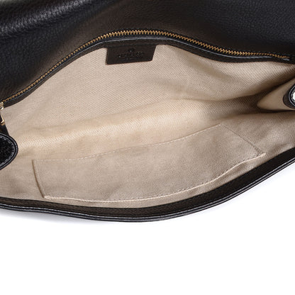Gucci Pebbled Calfskin Medium Soho Clutch Black 5 of 9