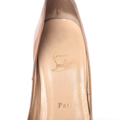 Christian Louboutin Patent Lady Peep 150 Pumps 38 Nude 9 of 31