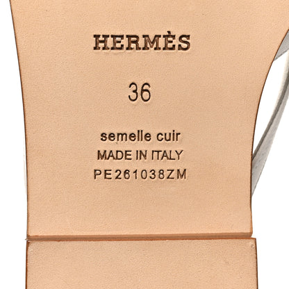 Hermes Calfskin Miss Sandals 36 White 8 of 8