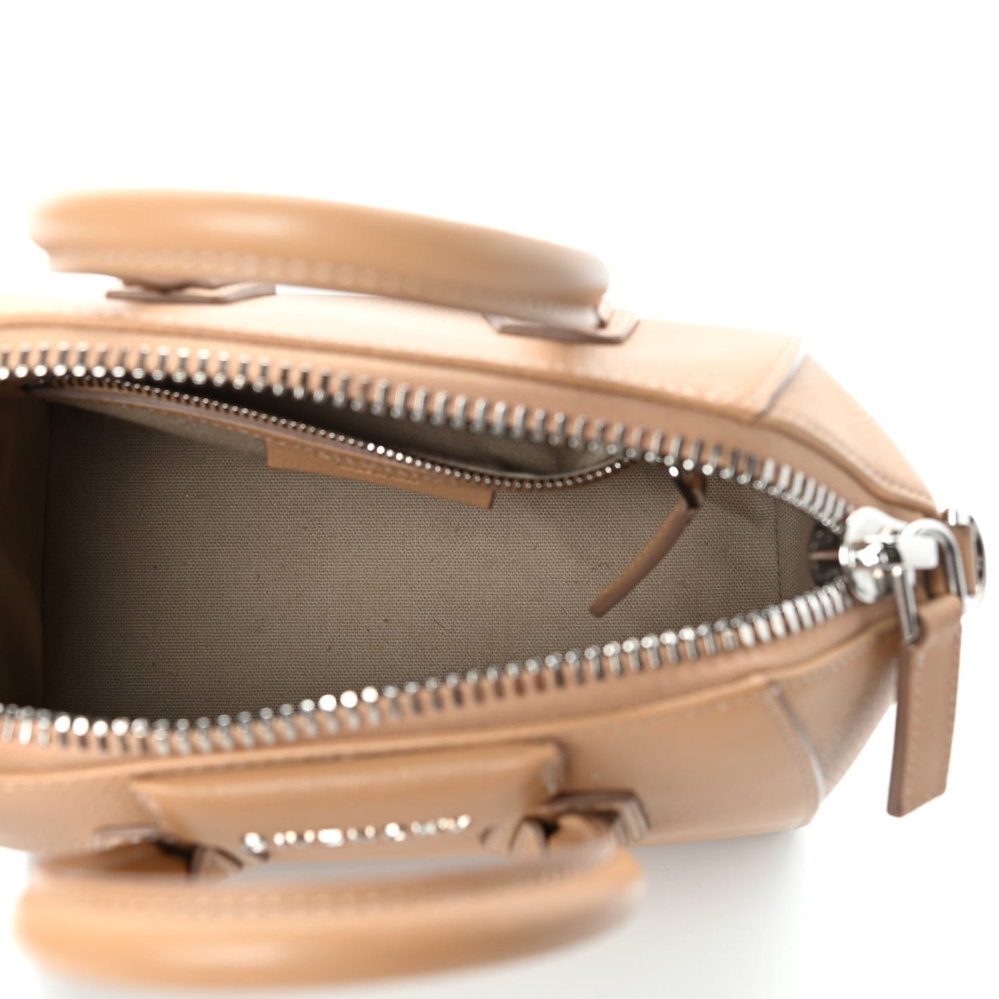 Sugar Goatskin Mini Antigona Light Beige