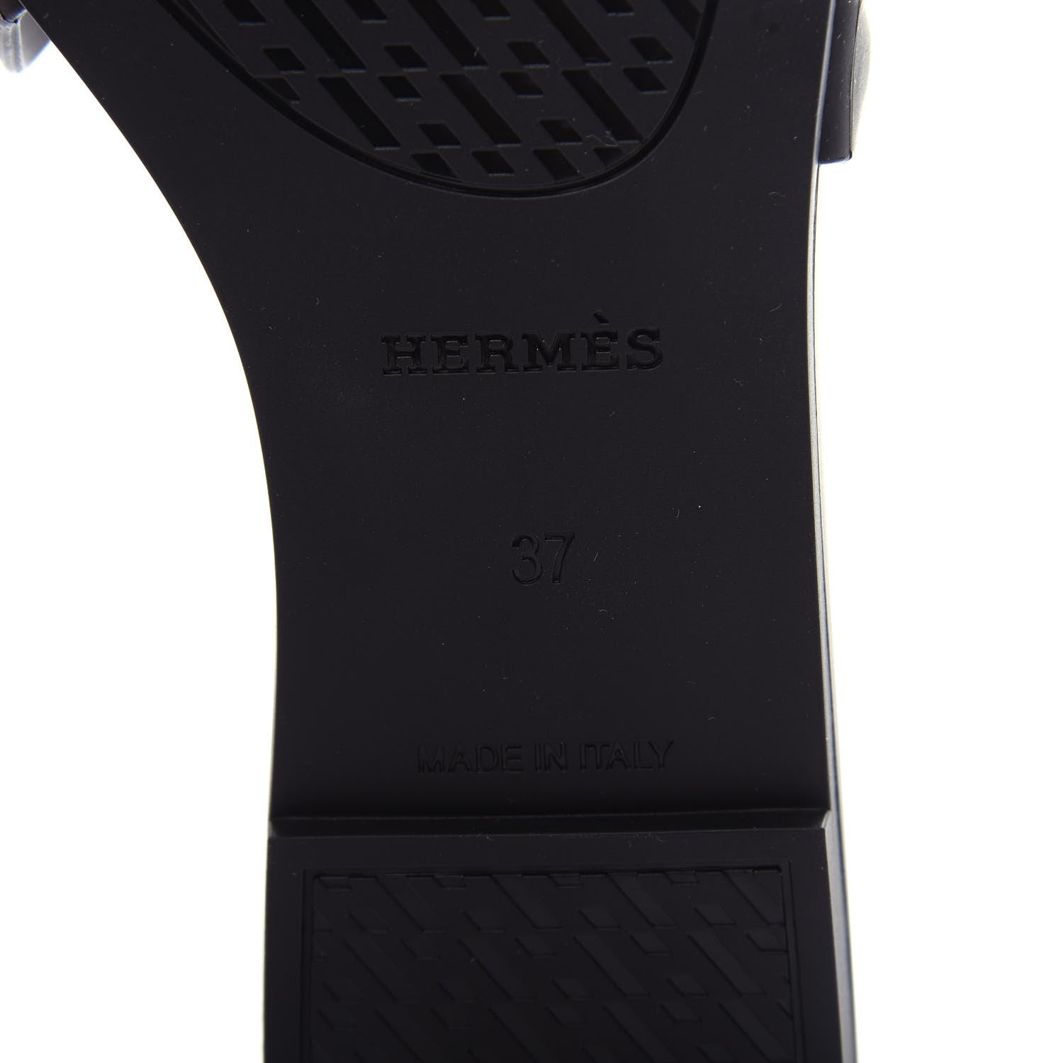 Hermes Rubber Aloha Sandals 37 Black 9 of 11