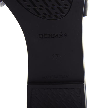 Hermes Rubber Aloha Sandals 37 Black 9 of 11