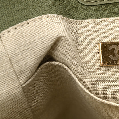 Chanel Mixed Fibers Small Deauville Tote Green 8 of 11