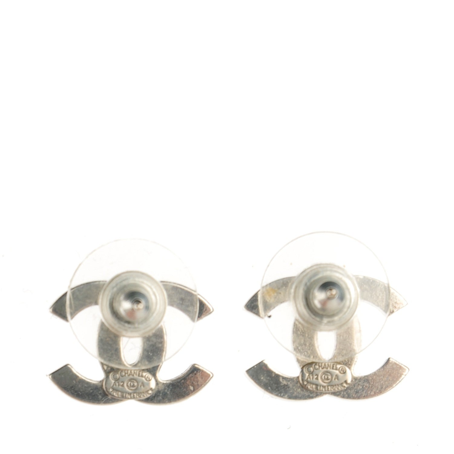 Chanel Crystal CC Earrings Silver 3 of 4