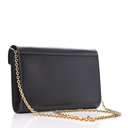 Celine Smooth Calfskin Clutch On A Chain Black Pink 3 of 12