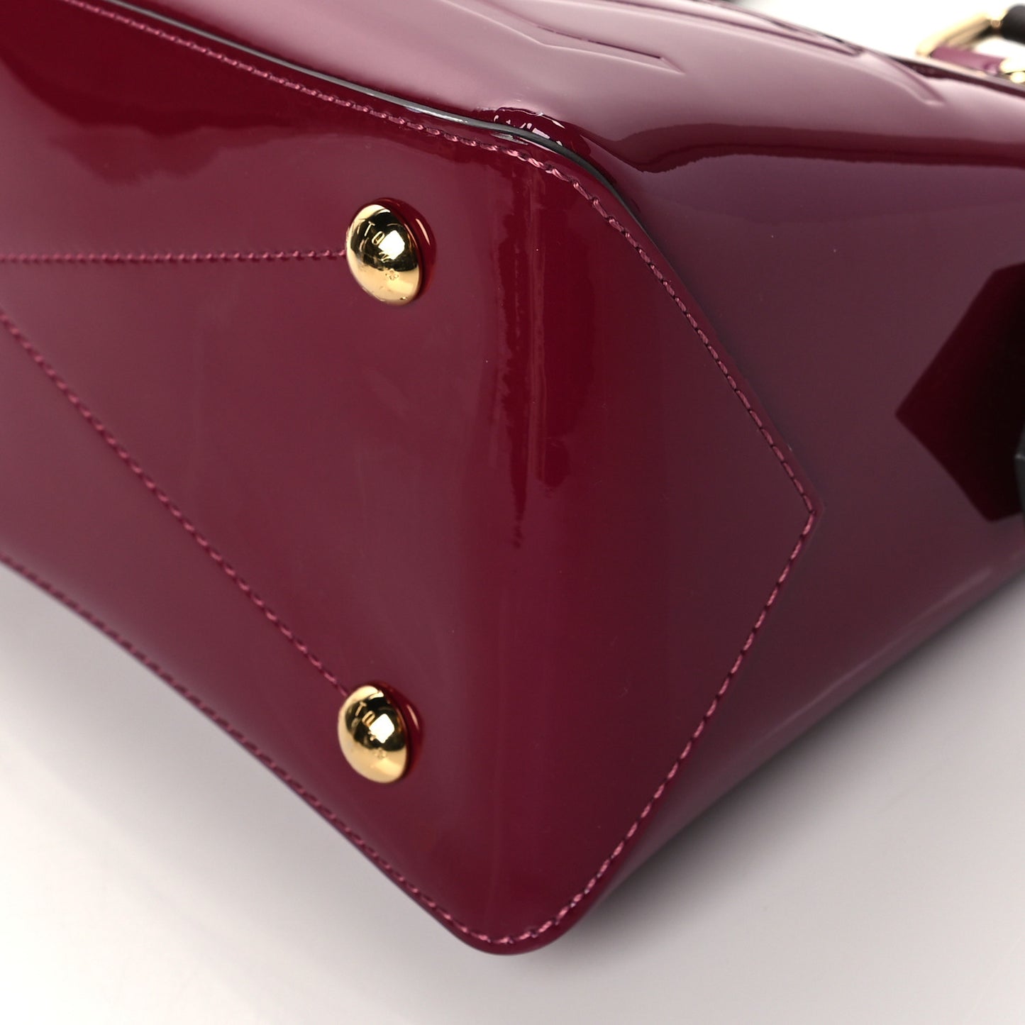 Patent Calfskin Miroir Tote Magenta