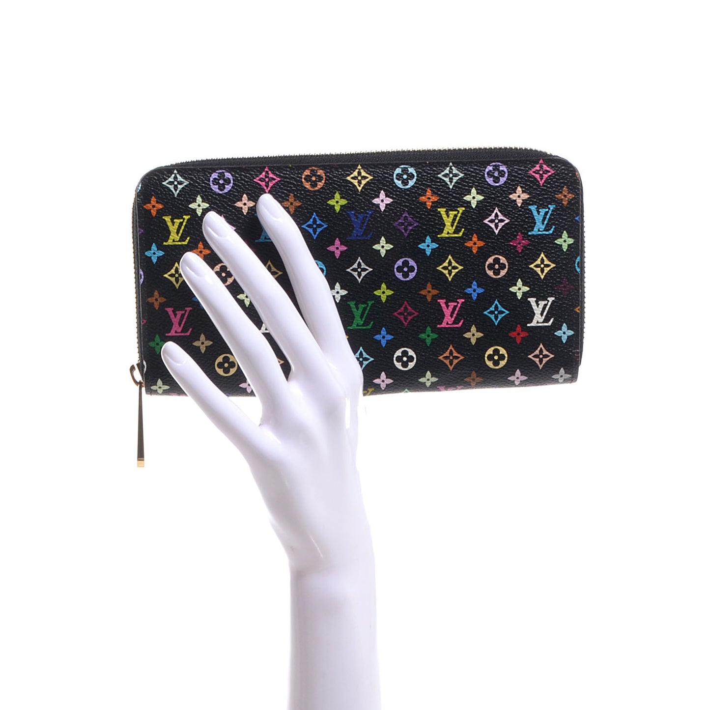 Monogram Multicolor Zippy Wallet Black Violet