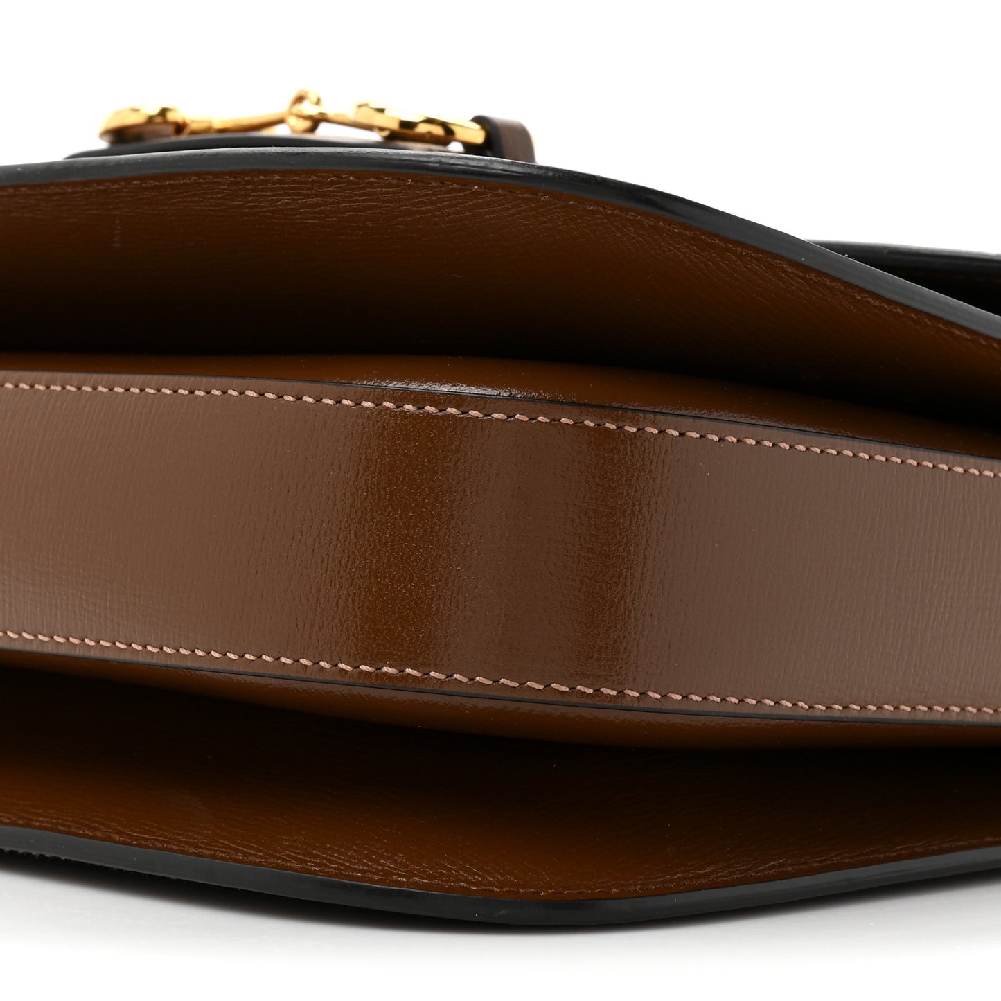 Azalea Calfskin Horsebit 1955 Shoulder Bag Brown Sugar