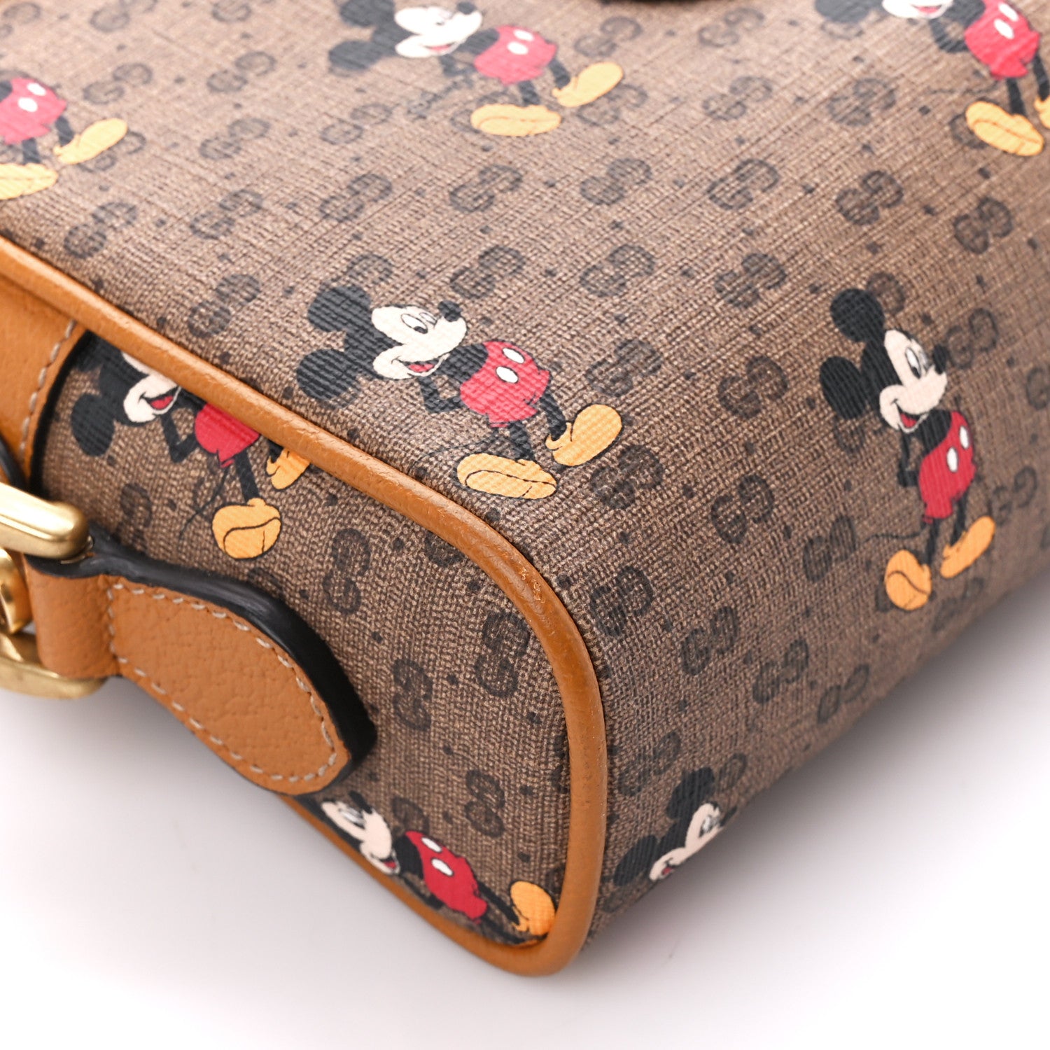 Gucci X DISNEY Mini Vintage GG Supreme Monogram Mickey Mouse Shoulder Bag Beige Vintage Sun Oil 9 of 10