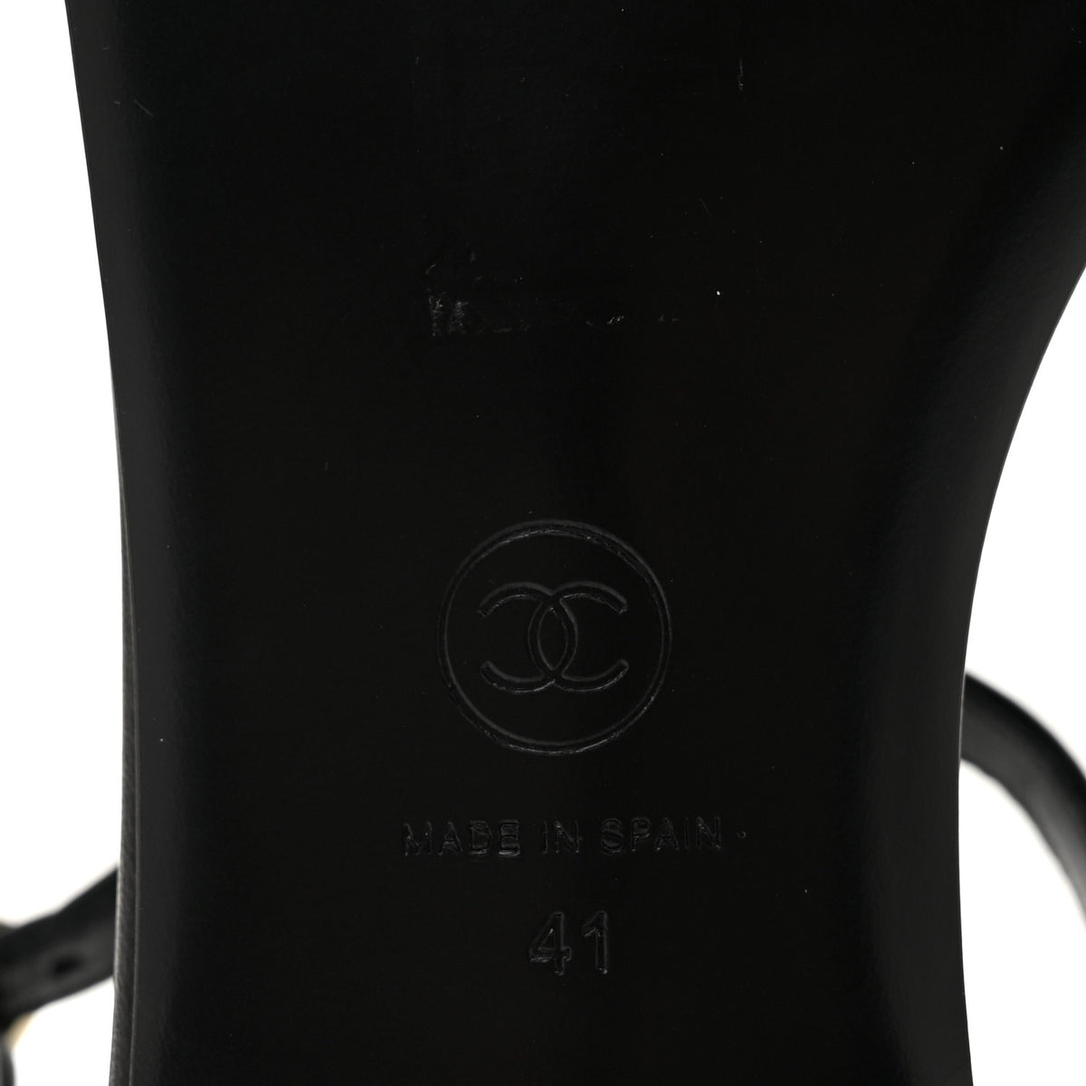 Lambskin Enamel CC Thong Sandals 41 Black
