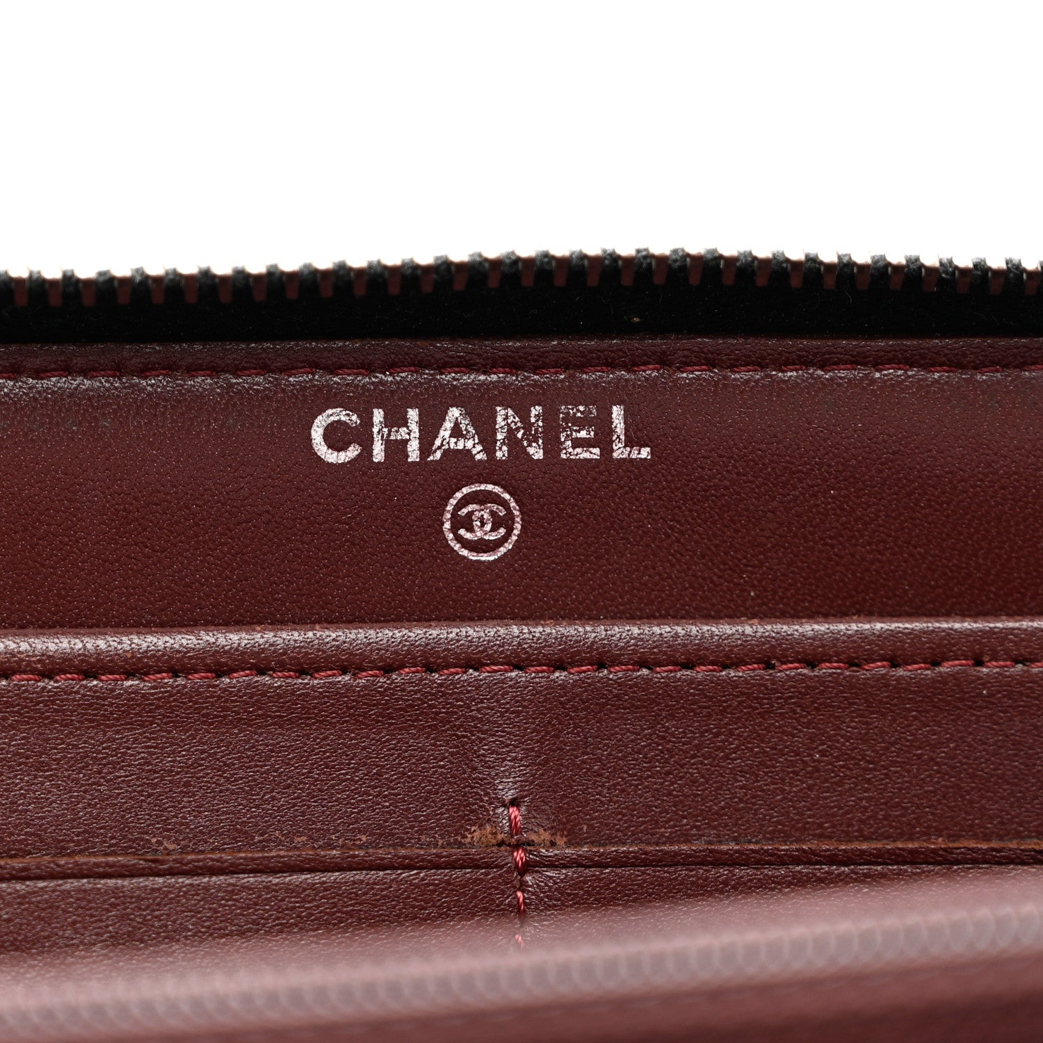 Chanel Lambskin Quilted Large Gusset Zip Around Wallet Black 6 of 11