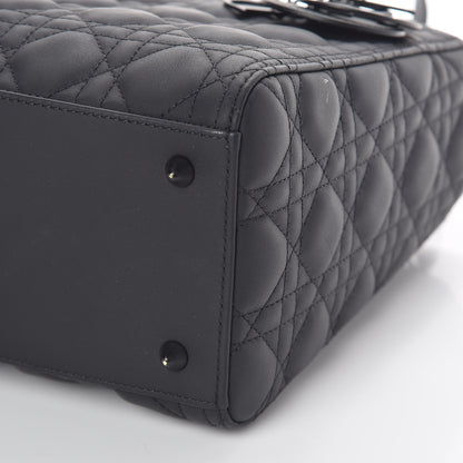 Christian Dior Ultra Matte Calfskin Cannage Medium Lady Dior Black 8 of 9