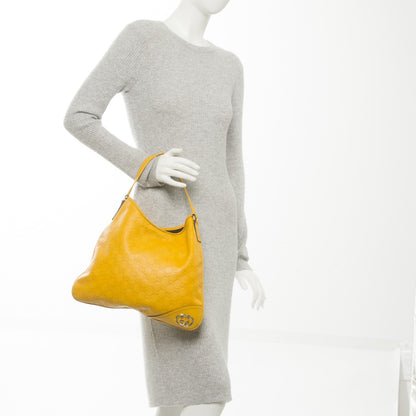 Gucci Guccissima Medium New Britt Hobo Yellow 2 of 7