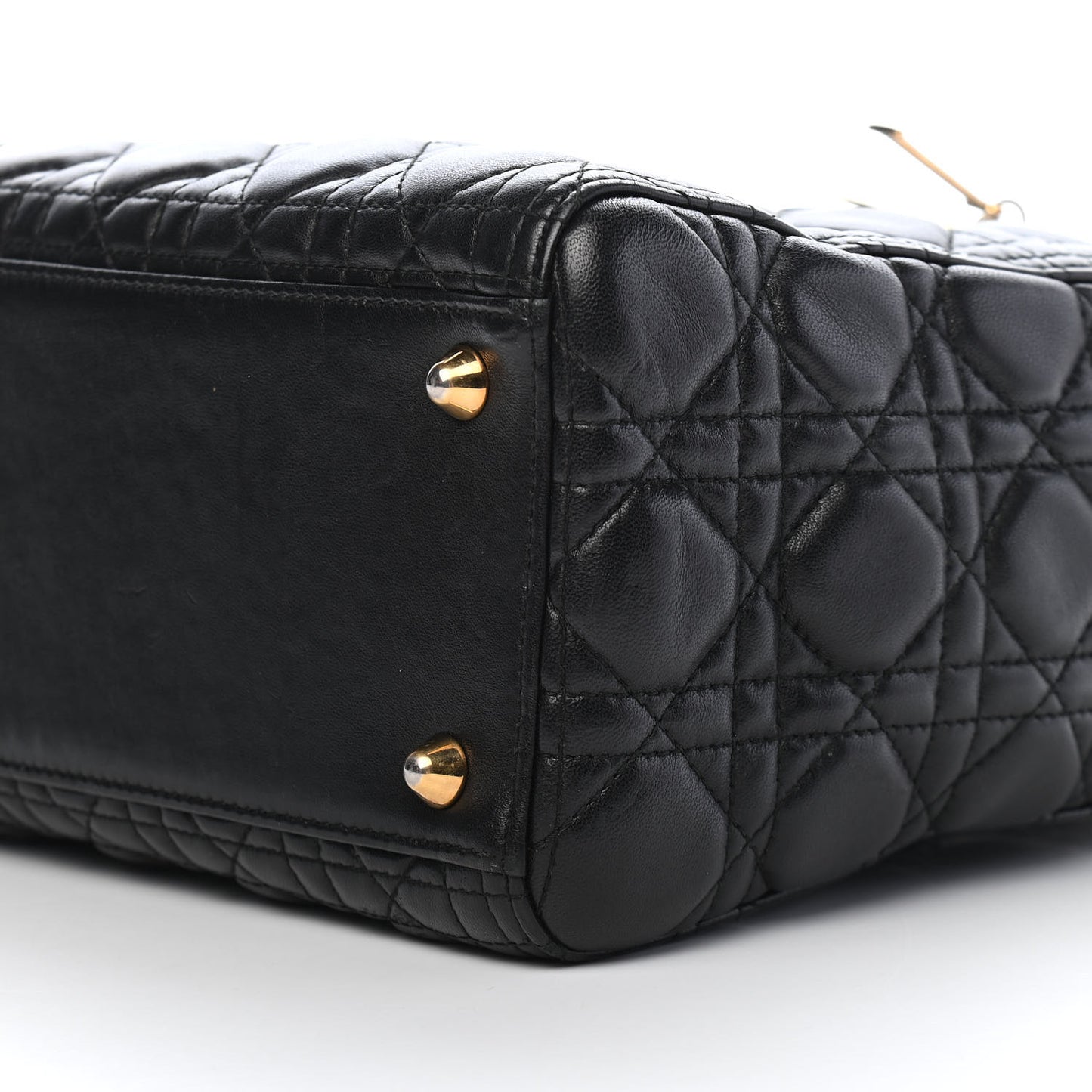 Lambskin Cannage Large Lady Dior Black