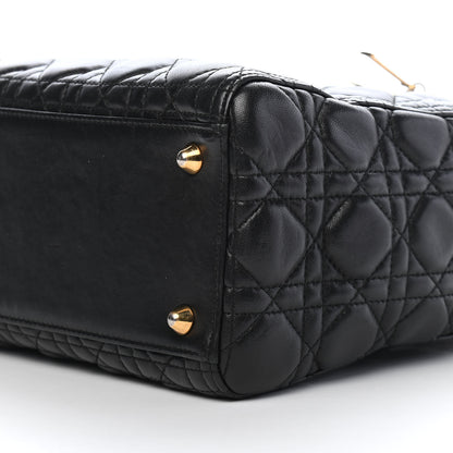 Christian Dior Lambskin Cannage Large Lady Dior Black 9 of 9