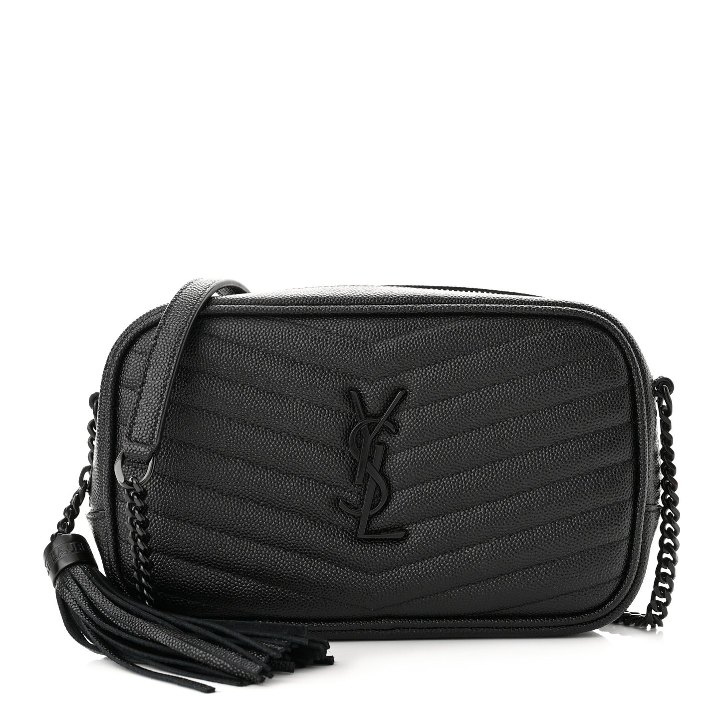Grain De Poudre Matelasse Monogram Mini Lou Camera Bag Black