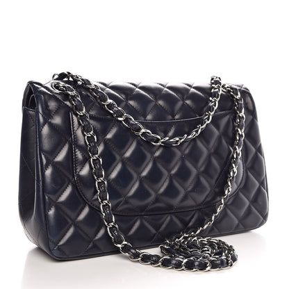 Chanel Lambskin Quilted Jumbo Double Flap Navy 4 of 14