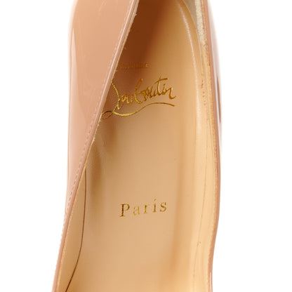 Christian Louboutin Patent Pigalle Plato 100 Pumps 35 Nude 7 of 8