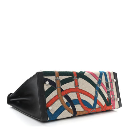Hermes Swift Toile De Camp Cavalcadour Kelly Sellier 32 Black 4 of 11