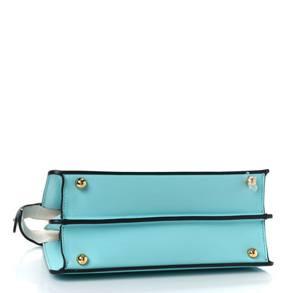Fendi Vitello Seta Shiny Nappa Small Peekaboo I SEE U Satchel Real Tiffany White 4 of 9