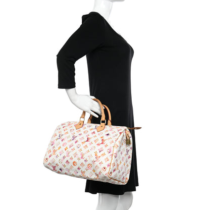 Louis Vuitton Watercolor Aquarelle Speedy 35 White 2 of 12