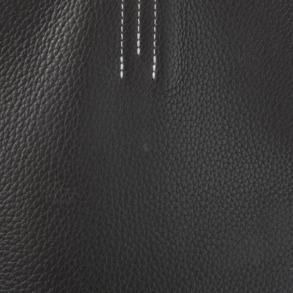 Hermes Taurillon Clemence Double Sens 36 Reversible Tote Graphite Bleu Electrique 10 of 24