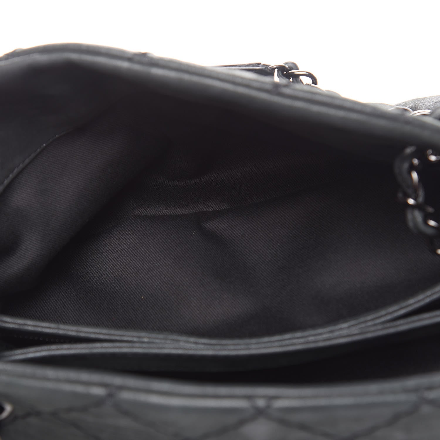 Chanel Iridescent Calfskin Medium Just Mademoiselle Bowler Black 7 of 11