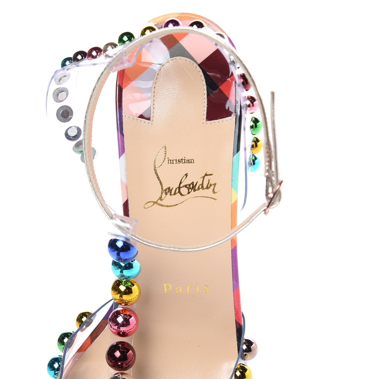 Patent PVC Ranimule 85 T-Strap Sandals 39 Multicolor