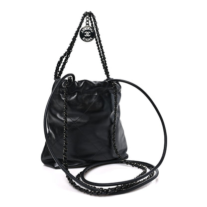 Chanel Shiny Calfskin Quilted Mini Chanel 22 So Black 3 of 10