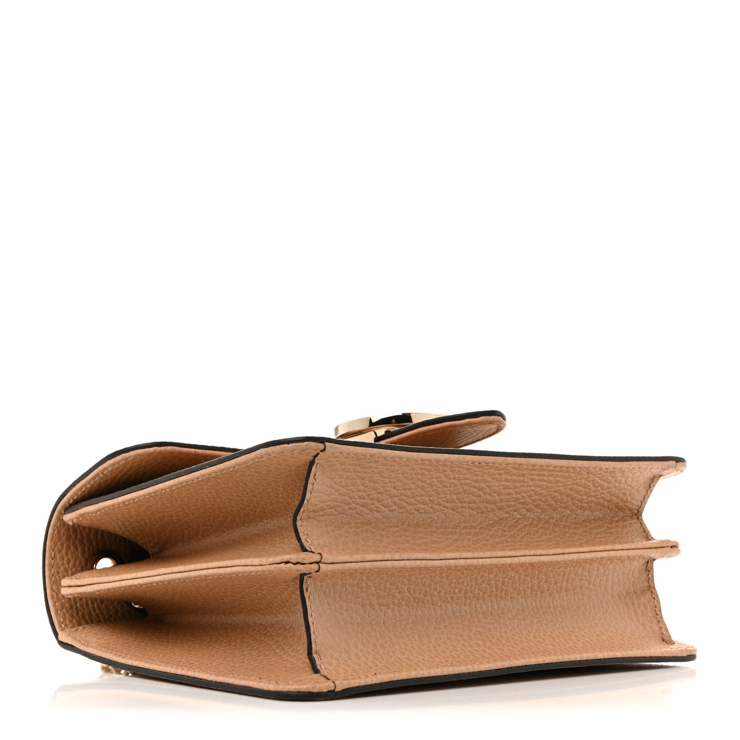 Dollar Calfskin Small Interlocking G Shoulder Bag Camelia