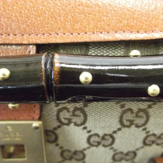 Gucci Monogram Bamboo Bullet Satchel 11 of 11