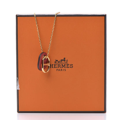 Hermes Swift O'Maillon Pendant Necklace Rose Mexico 8 of 8