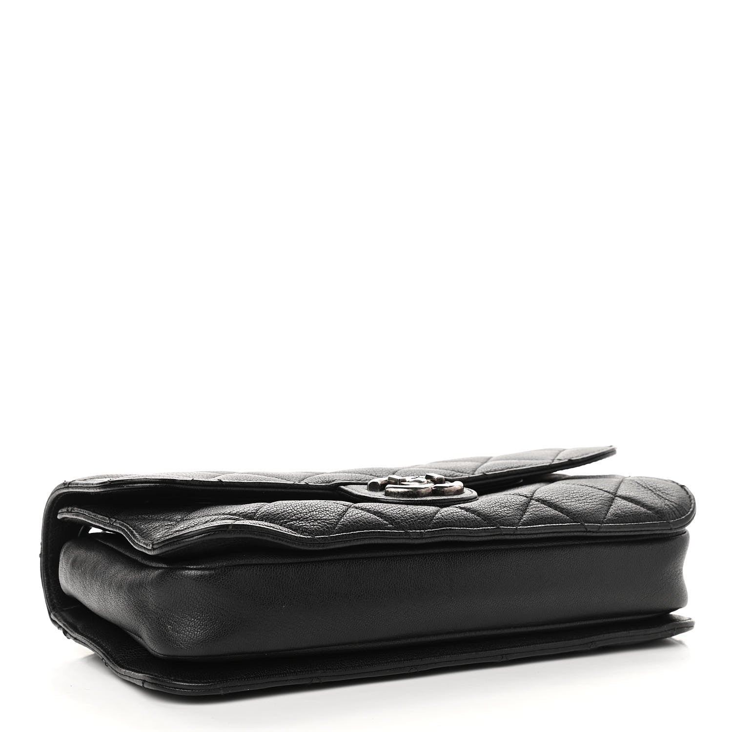 Chanel Goatskin Quilted Medium Perfect Edge Flap Black 4 of 12