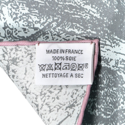 Hermes Silk Twill Amis Pour La Vie Scarf 45 Vert De Gris Parme 4 of 4