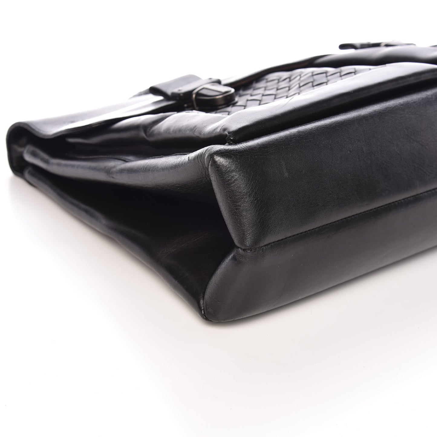 Calfskin Intrecciato Briefcase Black