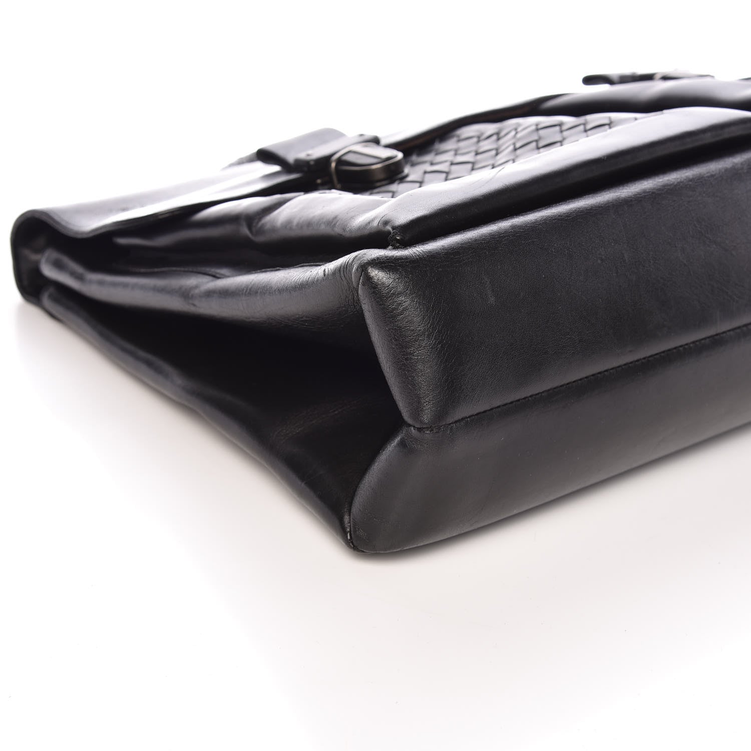 Bottega Veneta Calfskin Intrecciato Briefcase Black 10 of 11