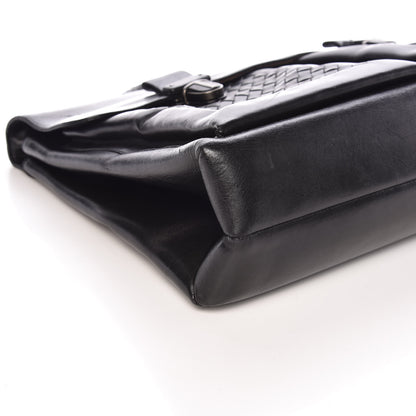 Bottega Veneta Calfskin Intrecciato Briefcase Black 10 of 11