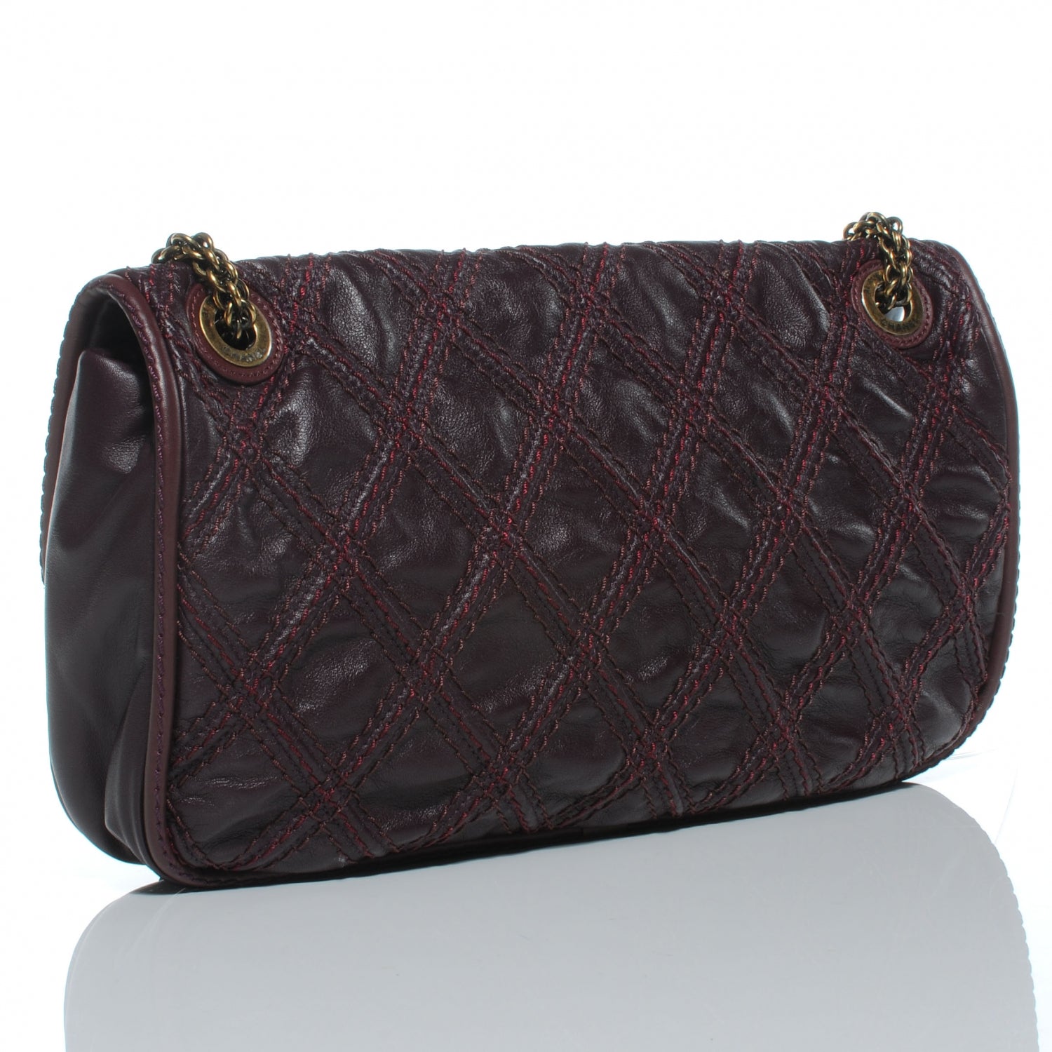 Chanel Calfskin Quilted Stitch Flap Plum 3 of 8