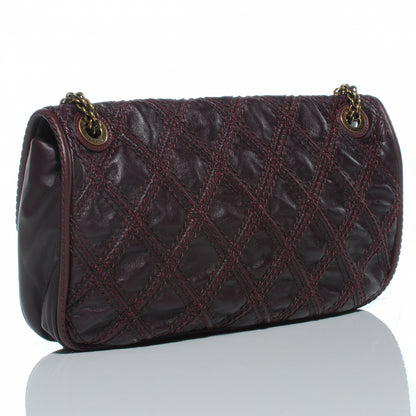 Chanel Calfskin Quilted Stitch Flap Plum 3 of 8
