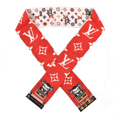 Louis Vuitton Silk Monogram Rodeo Bandeau Red 1 of 3