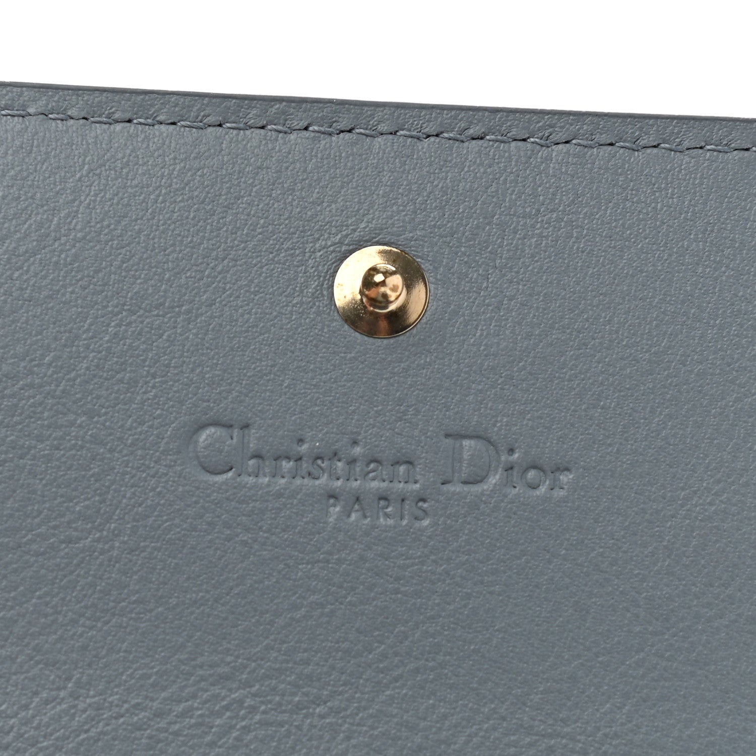 Christian Dior Patent Cannage Mini Lady Dior Wallet Gray Stone 6 of 8