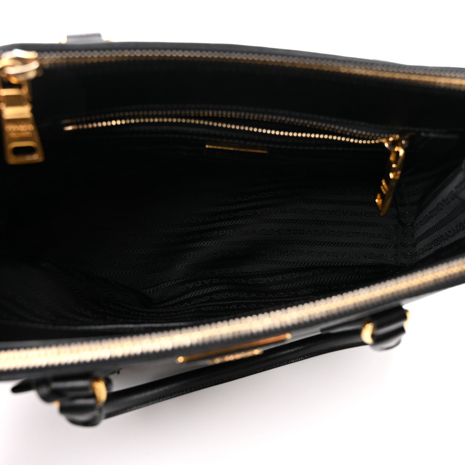 Prada Saffiano Small Galleria Double Zip Tote Black 5 of 9