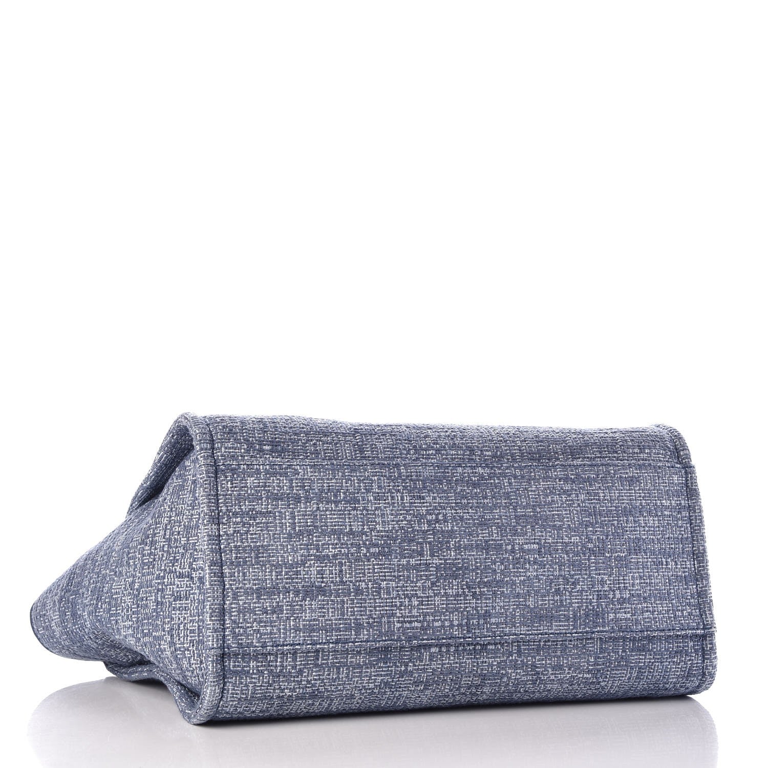 Chanel Woven Straw Raffia Large Deauville Tote Dark Blue 4 of 8