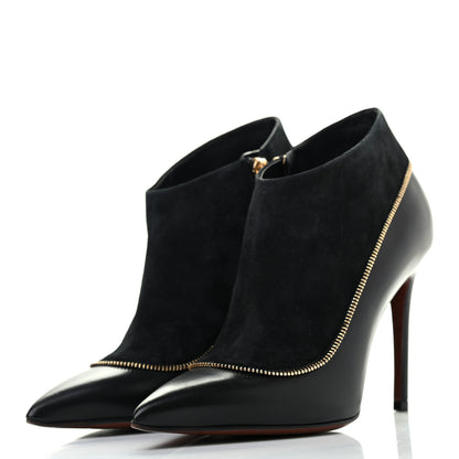 Louis Vuitton Calfskin Suede Perfecto Low Boots 35 Black 3 of 7
