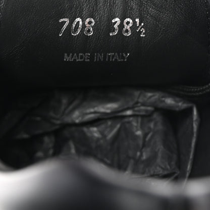 Prada Spazzolato Rois Sfumato Monolith 55mm Derby Loafers 38.5 Black Argento 9 of 9