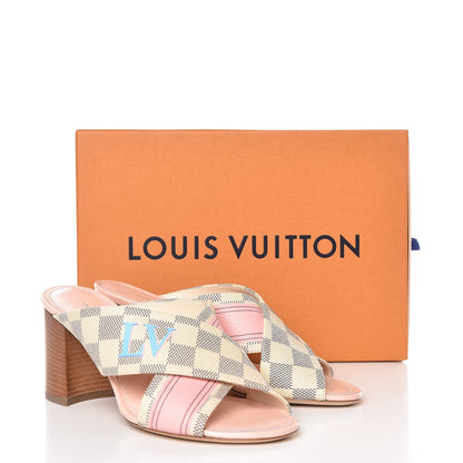Louis Vuitton Damier Azur Panorama Mules 36 Pink 9 of 9