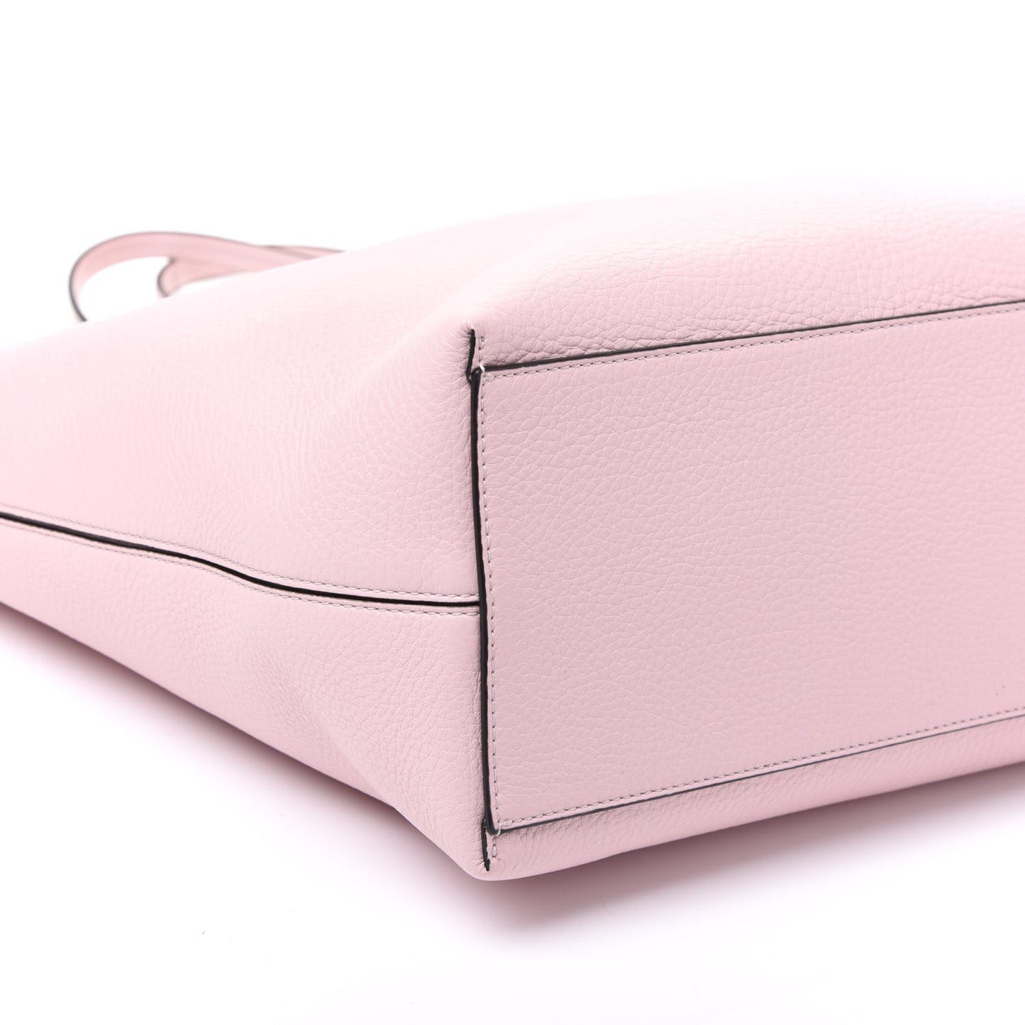 Grained Calfskin Rockstud Shoulder Tote Rose Quartz